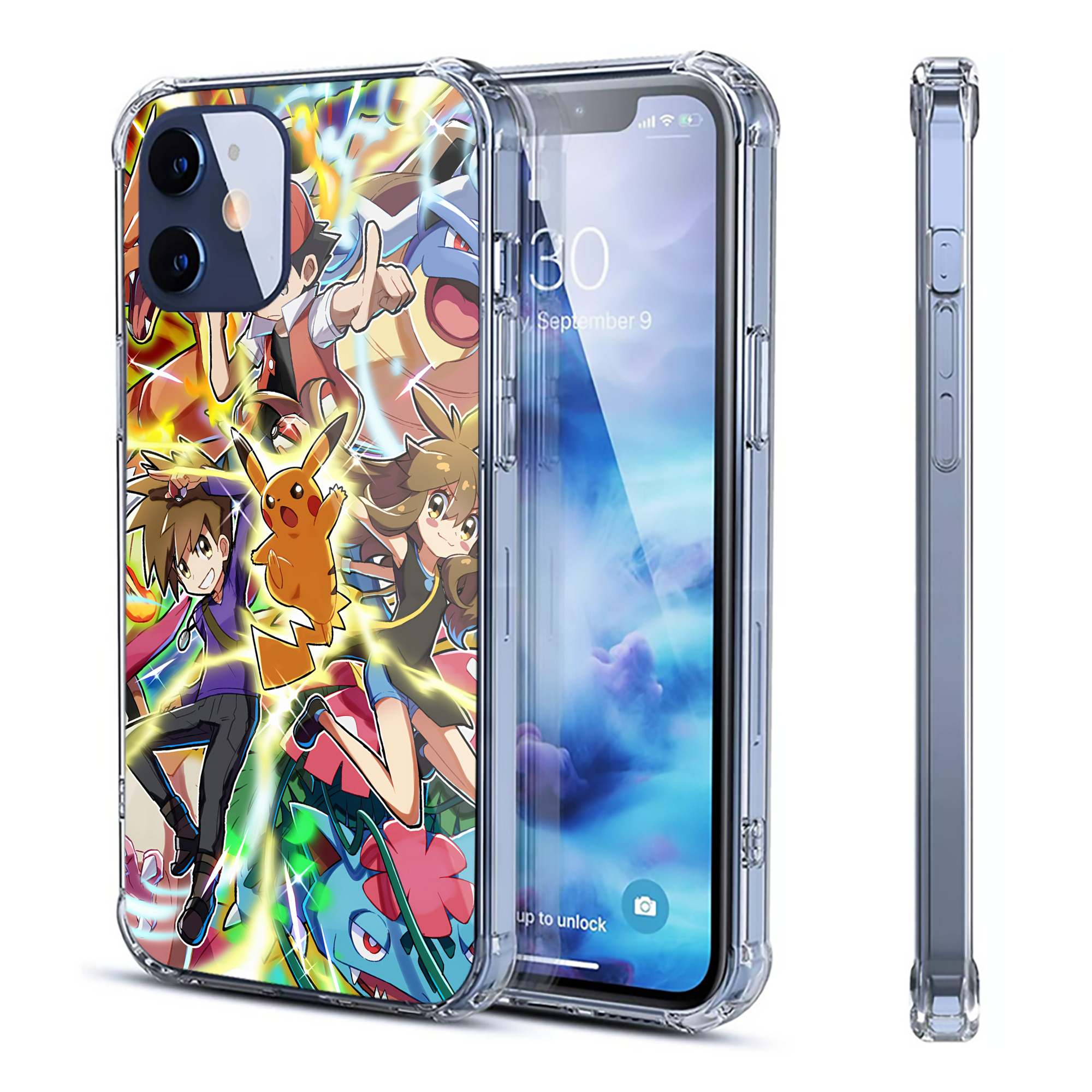 （画像用） ポケットモンスター Pokémon 【iPhone 12シリーズ対応】透明スマホケース（クリアソフトケース）